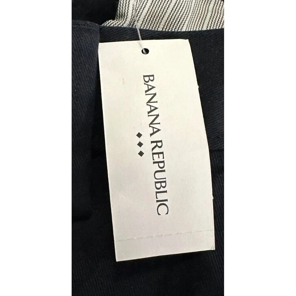 Banana Republic Shorts Mens 29X10 Aiden Chino Navy Blue Khaki Stretch Casual NEW